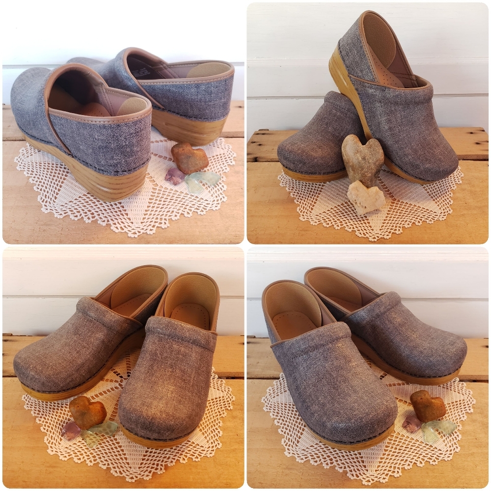 ⚘inQuire⚘AvaiLable!⚘Denim Dansko Pro Honey Clog Cottage Blue Burnished 38 39 40 - Picture 12 of 16